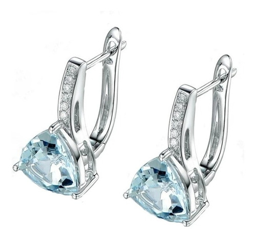 Aretes Topacio Natural Corte Triangular Ak Jewelry Plata 925