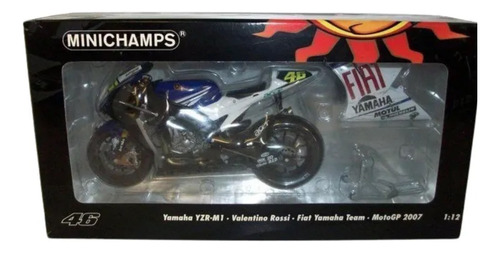 Moto Yamaha Yzr-m1 Valentino Rossi Fiat 2007 1/12 Minichamps