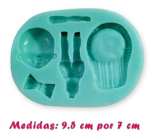 Molde Silicón Fondant/ Resina/ Pasta/ Muñequita