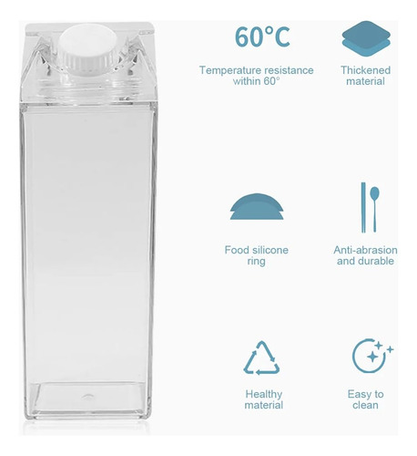 Garrafas De Água De Caixa De Leite De 17 Oz/500 Ml, Garrafa