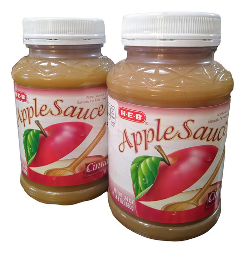 2 Pack Heb Select Ingredients Salsa De Manzana Y Canela 680g