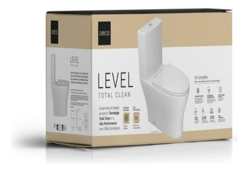 Kit Vaso Sanitário Deca Level Total Clean KP.8520.17 Cor Branco