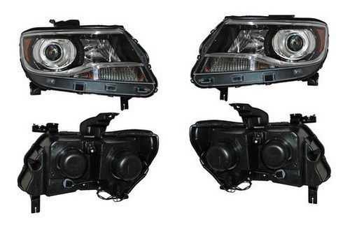 Par Juego Faros Chevrolet Colorado 2016 - 2017 Con Lupa Tyo