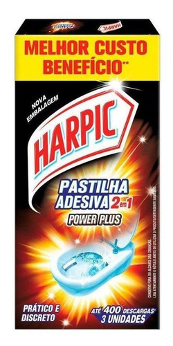Imagem 2 de 2 de Pastilha Adesiva 2 Em 1 Power Plus Harpic