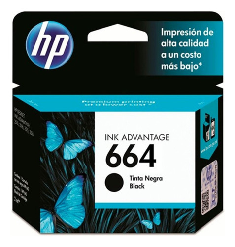 Cartucho De Tinta Hp F6v29al 664 Negro Par