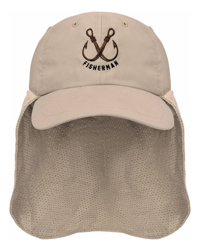 Gorra Pescador Fisherman C/faldón Malla Beige Stone Sion