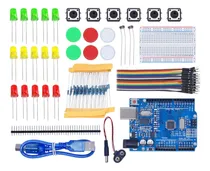 Comprar Kit Arduino Uno R3 + Protoboard De 400 Puntos + Accesorios