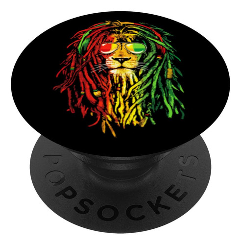 Arte Musical Leon Para Amante Rastafari Popsockets Popgrip