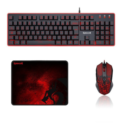 Imagem 8 de 8 de Kit Gamer Redragon S107 Teclado Rgb + Mouse M608 + Mousepad