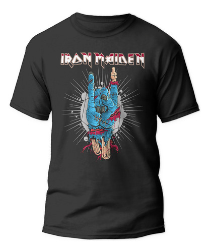 Polera Iron Maiden Mano Heavy Metal Bandas