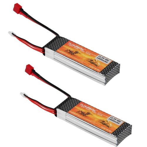 2 × 11 .1v 3s 1800mah 25c Lipo T Enchufe De La Batería Para 