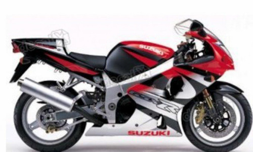 Kit Adesivos Compatível Suzuki Gsxr 1000 2001 Vermelho/preto Cor SUZUKI GSXR 1000 2001 VERMELHA E PRETA