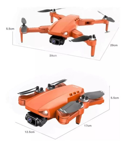 Mini drone Lyzrc L900 PRO SE com dual câmera 4K laranja 5GHz 2 baterias