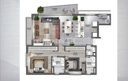 Imagem 4 de 9 de Apartamento, 2 Dormitórios, 104.76 M², Mont'serrat - 193861