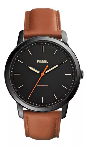Reloj de pulsera Fossil Nate de cuerpo color plateado, analógico