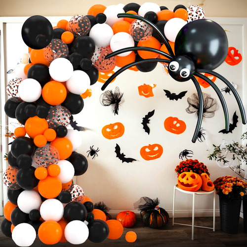 80 Art Arco Globo Halloween Premium Deco874 Araña Ojo Muerto