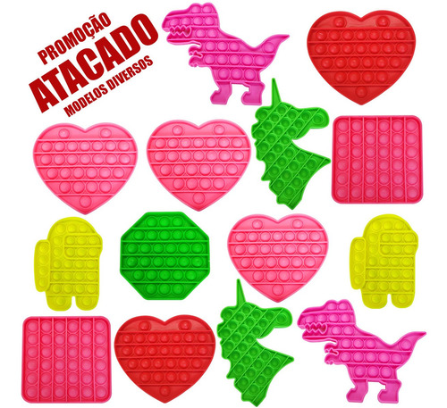 Imagem 1 de 1 de Atacado Brinquedo Pop It Fidget Anti Stress Sensorial 150 Un