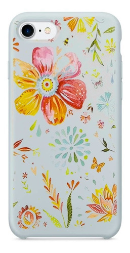 Funda Lujo Moda Silicona Para iPhone 6 6plus 7 7plus 8 Color Tranparente Modelo de la funda Iphone 7/8 Flores