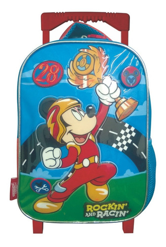 Mochila Carro Jardin 12p Disney Mickey Original Mundo Manias