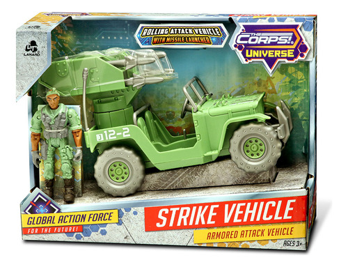Jeep Militar Con Soldado Accesorios Articulado Escala Gijoe