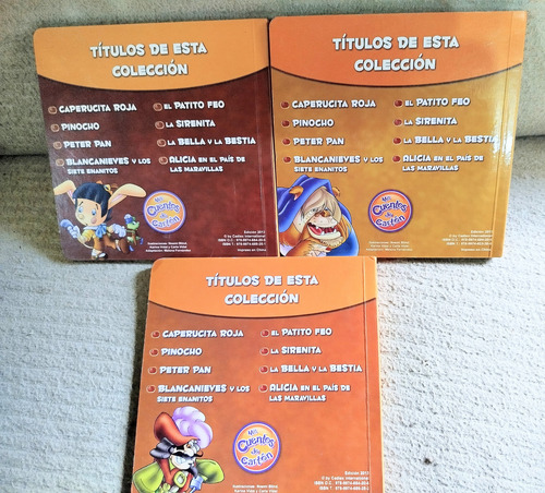 Mis Cuentos De Cartón.clásicos Para Jugar. Lote X 3 Juntos. (Usado)