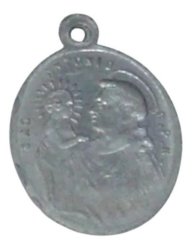Medalha Sacra Pingente Santo Antonio Maria Aux 26mm Alum *