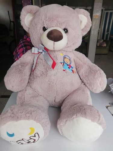 Oso De Peluche Grande 80cmts Mas Moño Y Perfume Importado