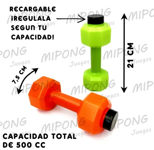 Set Mancuernas X2 Recargables Hasta 500 Cc Pesas Fitness