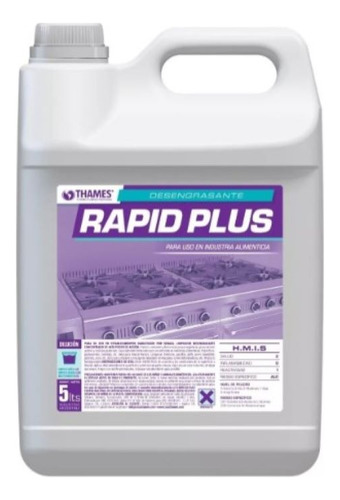 Desengrasante Multisuperficie Rapid Plus Thames X5lts Senasa