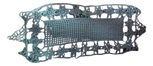 Camino De Mesa Antiguo Crochet Hilo Algodón Impecable Joya!! Blanco (Usado)