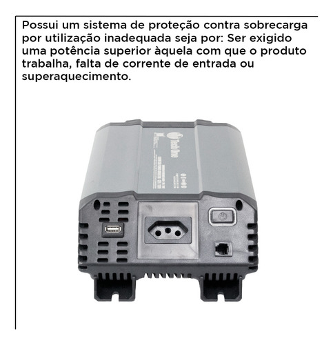 Inversor De Voltagem 12v 800w 110v Tech One