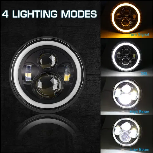 Qu Faro Led Redondo De 7 Pulgadas For Camión 4 X 4