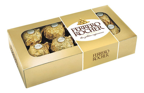 Caixa De Bombom Ferrero Rocher 100g Com 8 Unidades