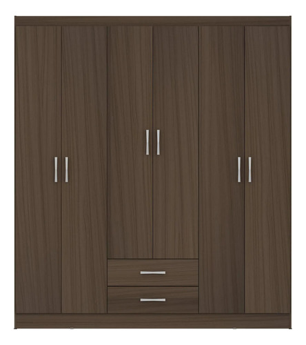 Clóset 6 Puertas 2 Cajónes 2 Repisas 162x183x47 Cm