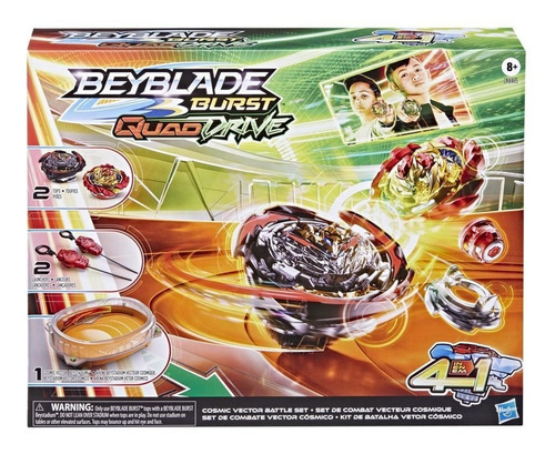 Beyblade Estadio Burst  Quaddrive C/ 2  Lanzador Y Discos