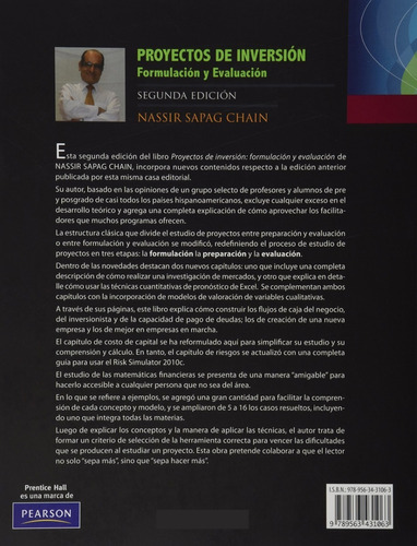 Proyectos De Inversión Formulación Y Evaluación / Pearson