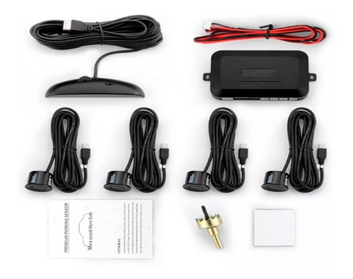 Sensor De Estacionamiento Con Display Y Sonido Color Negro