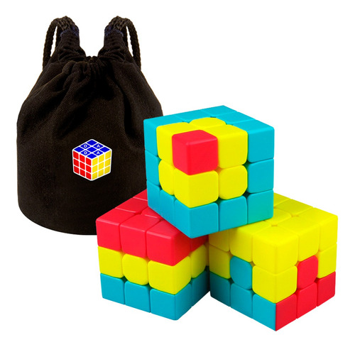 Set 3 Cubos Rubik Moyu 3x3 3 Colores Sandwich Unicorn Estuch