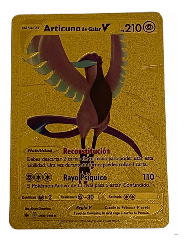 Juego De Cartas Dorada Articuno