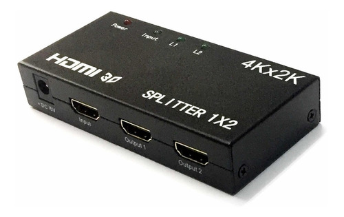 Splitter Hdmi Delcom De 1x2 Salidas P/ Tv Full Hd 3d Switch