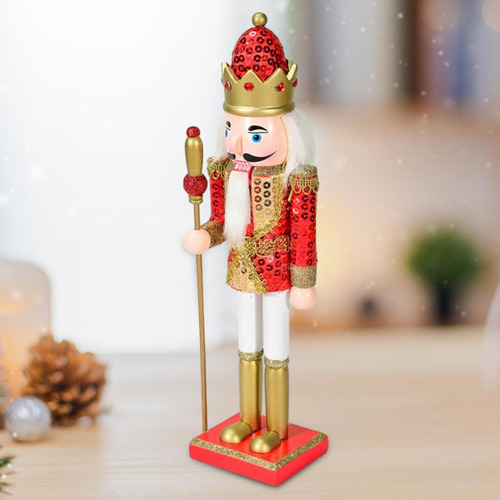 Adorno De Cascanueces De 30cm De Alto, Figuras De Rojo
