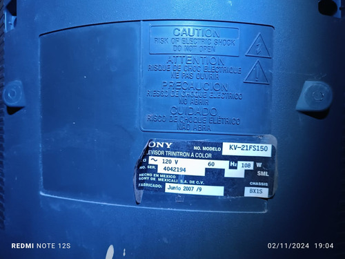 Tv Culon Sony 21 En Buen Estado. (Usado)