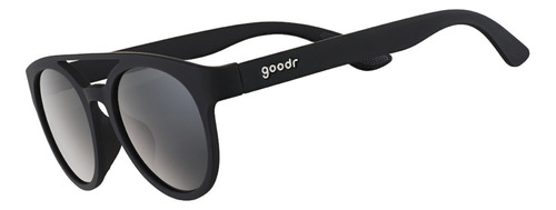 Gafas de sol Goodr, modelo Professor, 00 g, color negro, color varilla negra, lente negra, color negro, diseño redondo