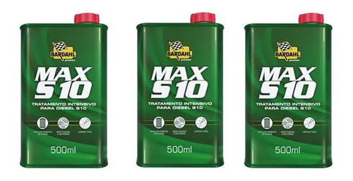 Kit 3 Aditivos Combustível Diesel S10 Bardahl Max S10 500ml