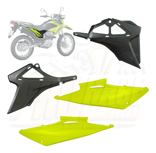 Kit Lateral Traseiro Para Bros 150 2009 A 2012 Completo 