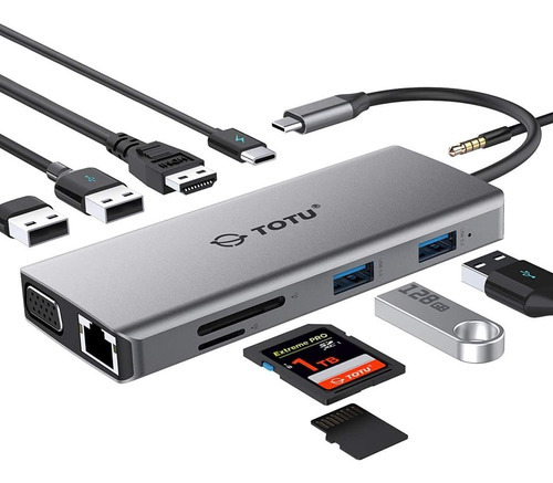 Adaptador Hub Usb C Hdmi Thunderbolt Para Macbook Pro Air