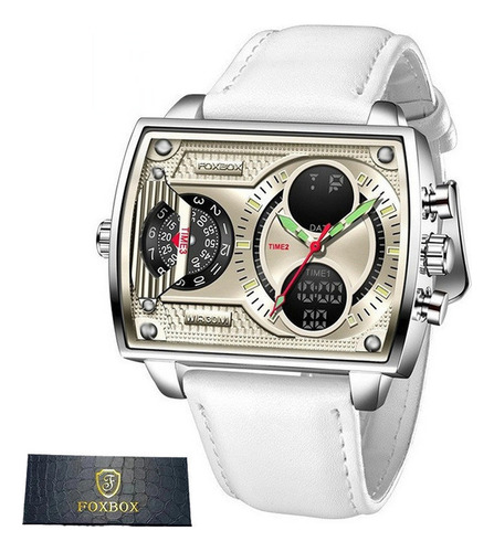 Reloj Electrónico Luminoso De Cuero De Lujo Foxbox