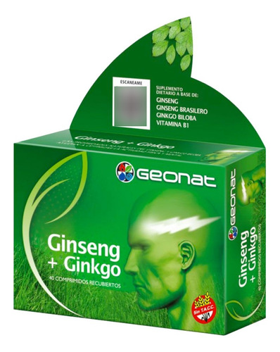 Geonat Ginseng + Ginkgo 40comp Rendimiento Físico Y Mental