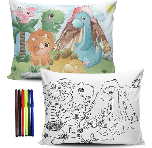 Kit 10 Lembrancinhas Personalizadas Almofadas Pronta Entrega Dinossauro Baby