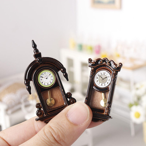 1:12 Dollhouse En Miniatura Reloj Roman Mini Pendulum Reloj